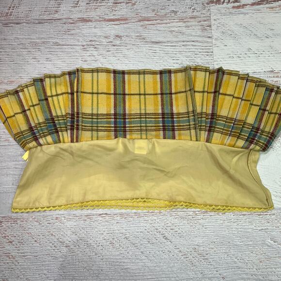 Vintage Abercrombie & Fitch Yellow Plaid Pleated Mini Skirt SIZE 6 Y2K Clueless - Picture 14 of 14
